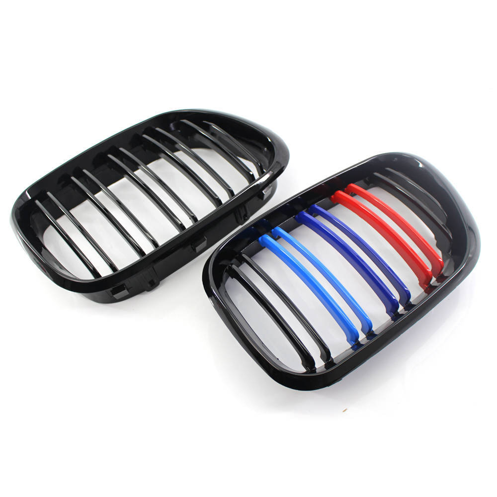 Gloss Black Dual Slat Kidney Grille for BMW X5 (2000–2003)