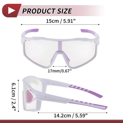 Set of 1 Motorcycle Riding Goggles for Various Models (Light Purple Lens)