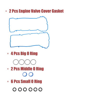 Engine Valve Cover Gasket Set for Chrysler Dodge Jeep (Fits 2005-2010)