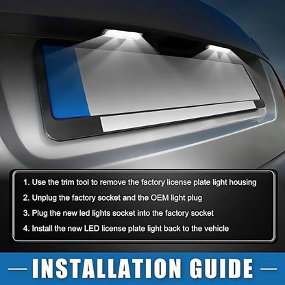 White LED License Plate Lights for Ford Edge, Escape, Mercury Mariner
