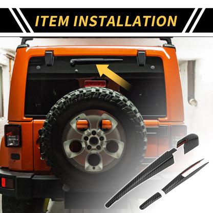 Set of 2 Rear Window Wiper Arm Blades Cover for Jeep Wrangler