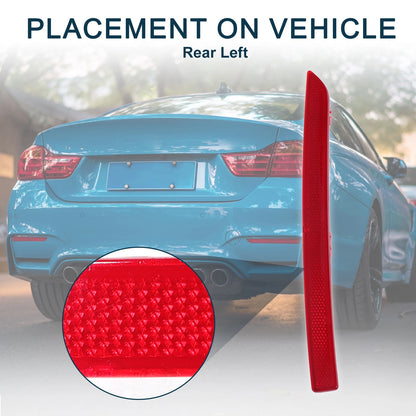 Rear Left Bumper Reflector No. 63147848583 for BMW M3 (2015–2018) Red