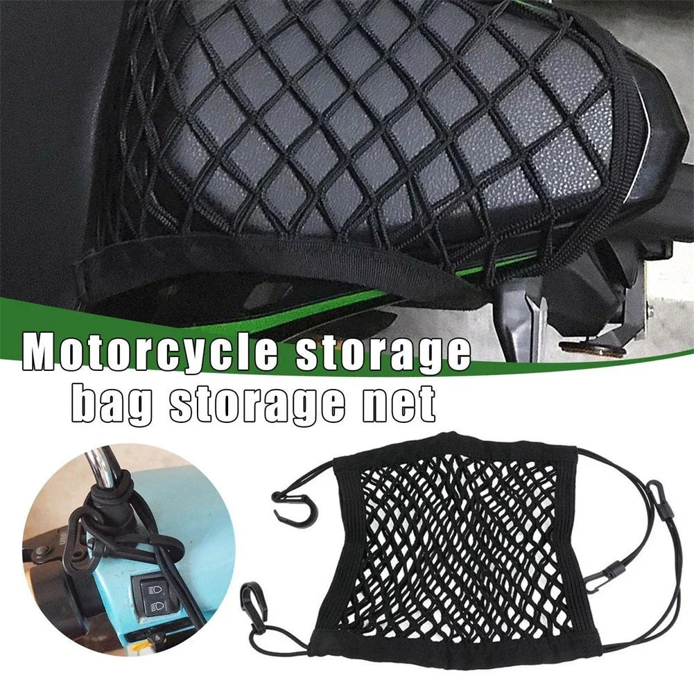 2 x Motorcycle Cargo Net Tool Accessory Car Hook Hold Bag Mesh Plastic Hooks
