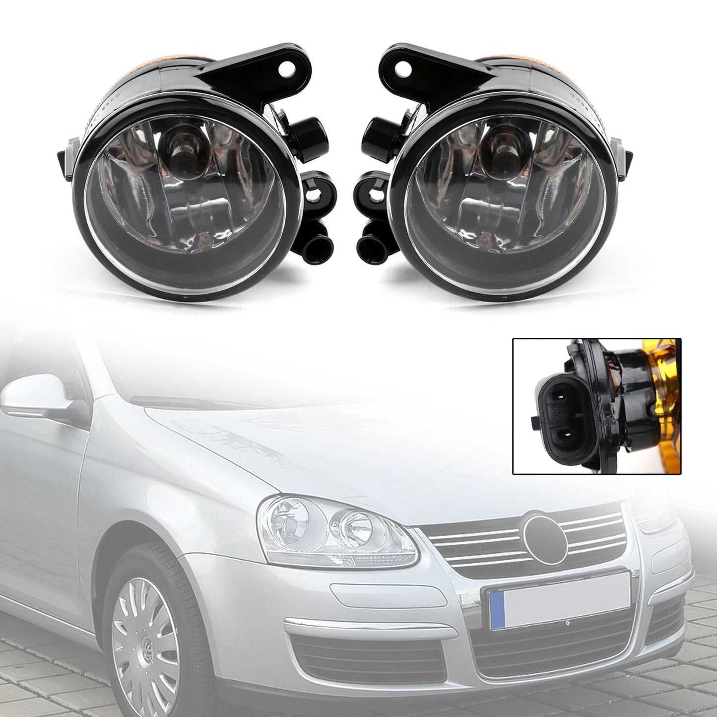 Pair of fog lights for Volkswagen Golf 5 (2004–2009)