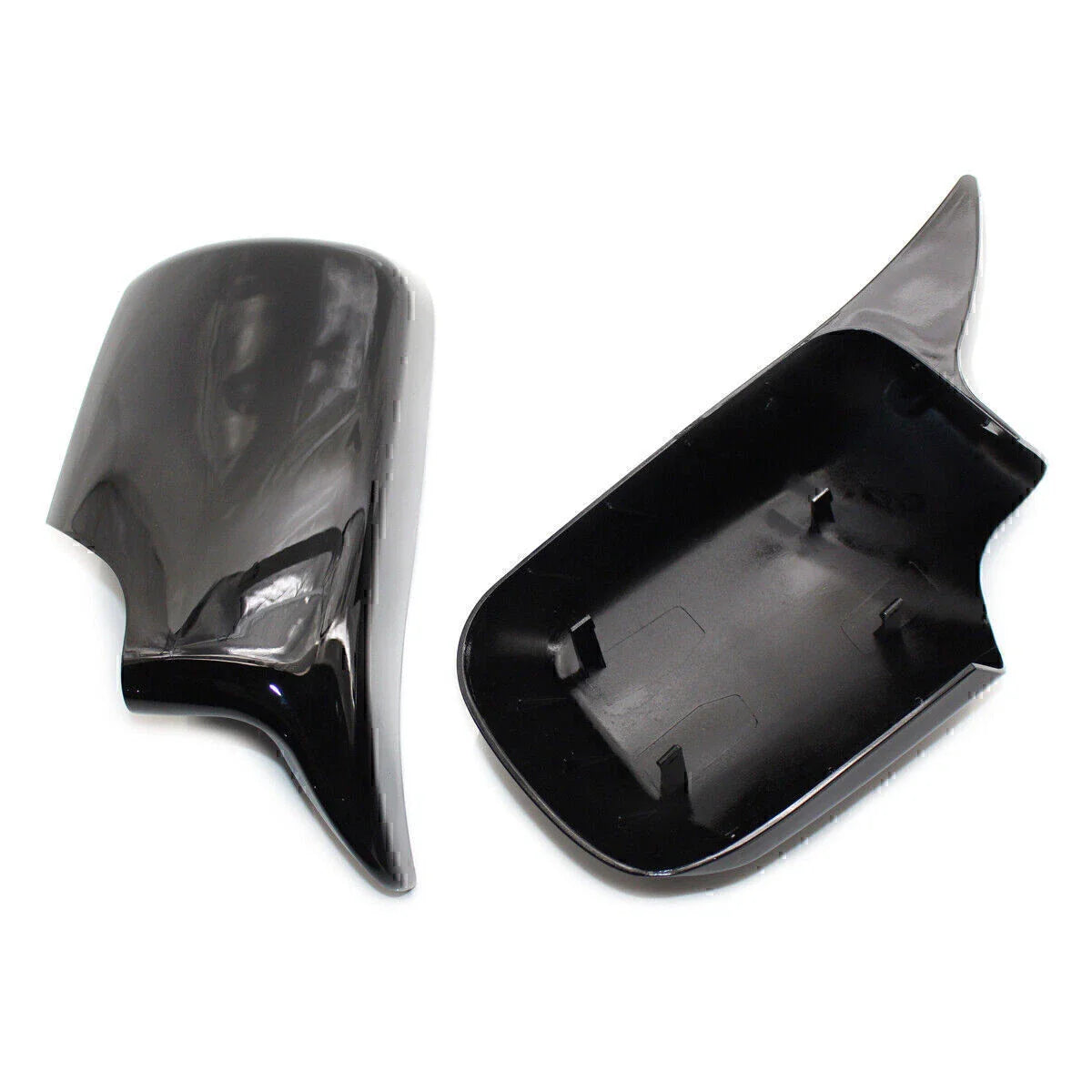 Glossy Black ABS Front & Rear View Mirror Covers for BMW E46 (1998-2005)