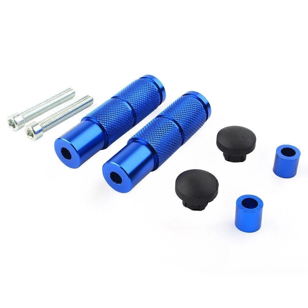 Foot Pegs for Universal Motorcycle Bike Rear Set Pedals Racing Blue