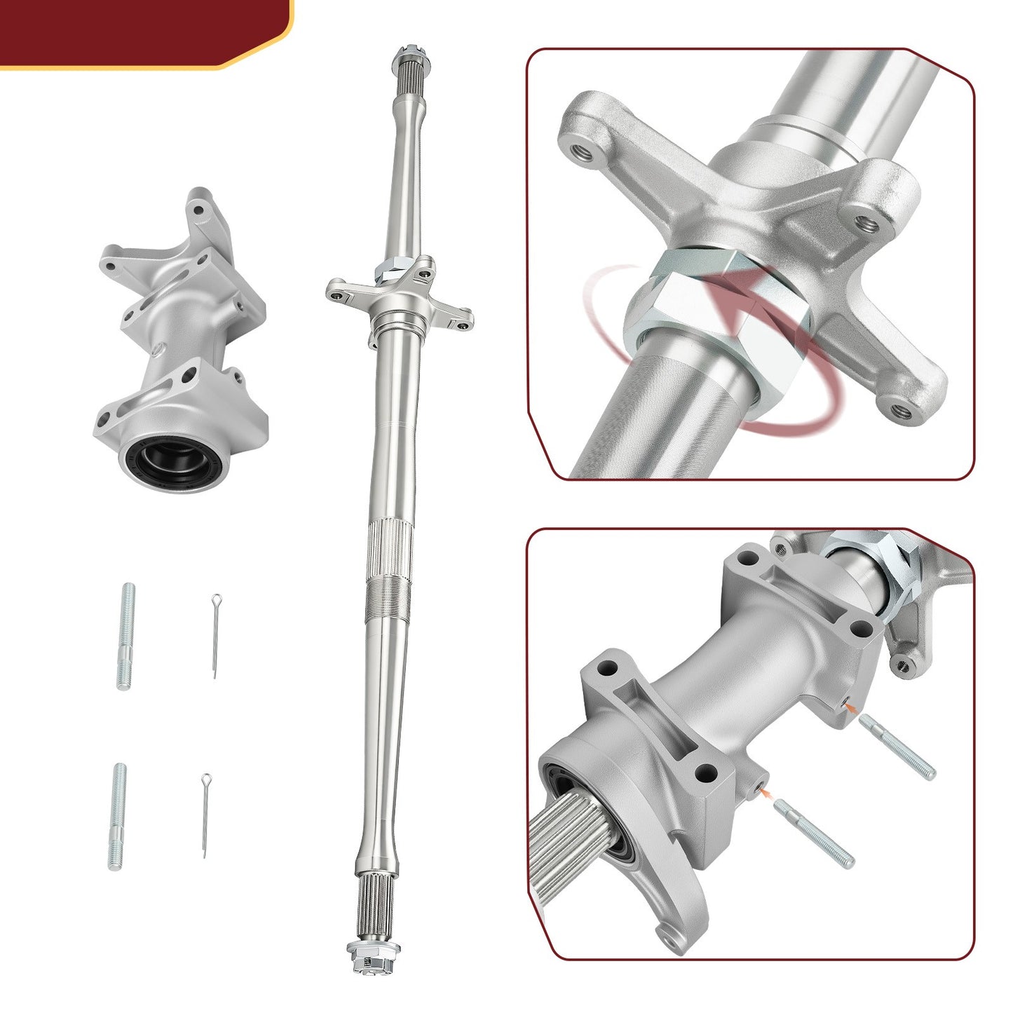 Rear Axle Shaft Bearing Housing Carrier Kit for Suzuki QuadSport Z400 (2003–2008)