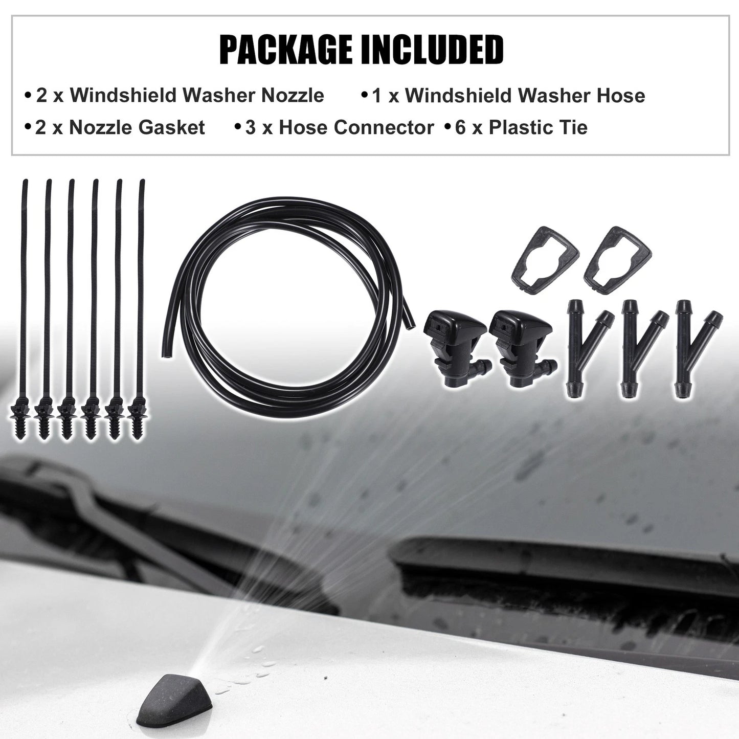 Set of 2 Windshield Washer Nozzles for Chevrolet Traverse (2018–2023) No.25823360