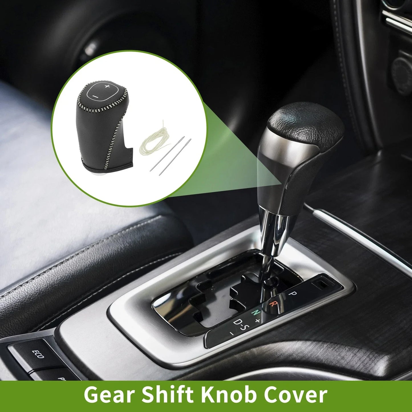 Car Gear Shift Knob Cover for Chevrolet Equinox (2016-2020) - 1 Pc Black Beige