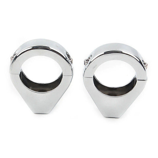 Chrome Fork Clamp Turn Signal Clamps for Harley Softail (39mm)