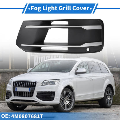 Fog Light Grill for Audi Q7 (2017–2020) No. 4M0807681T Black Silver Tone