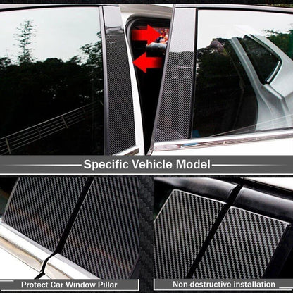 10 x CF Pillar Posts Door Window Trim Cover for TOYOTA RAV4 (2019-2023)