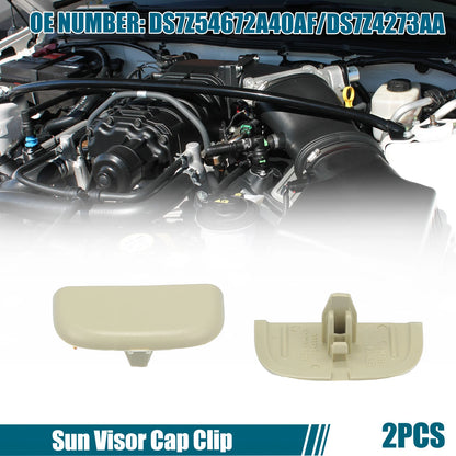 2Pcs Sun Visor Cap Clip No.DS7Z54672A40AF/DS7Z4273AA for Ford Edge (2015–2023)