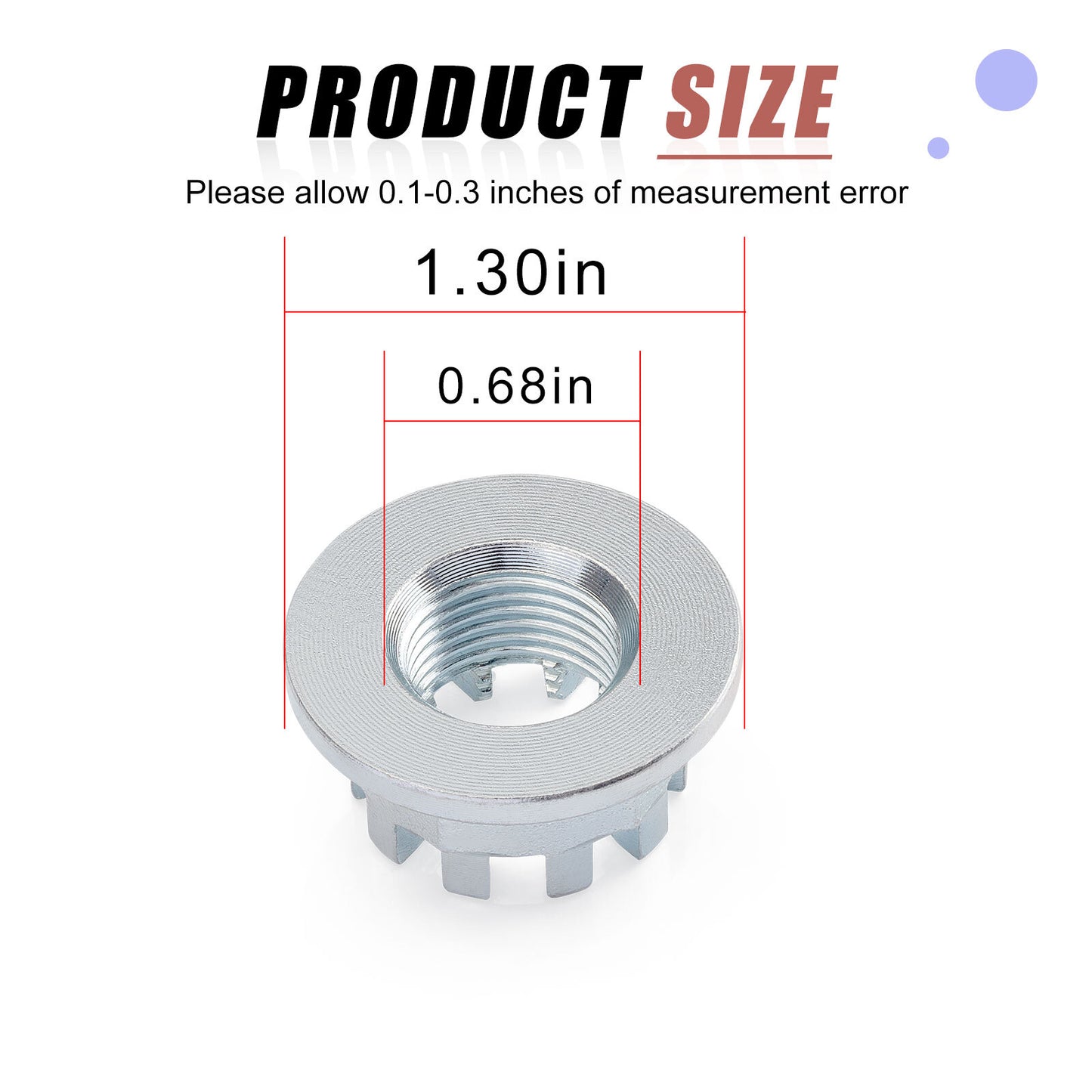 Set of 2 Rear Axle Castle Nuts for Honda Rancher 420 (2007–2021)