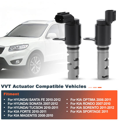 Set of 2 Timing Solenoids VVT for Hyundai Kia 2.0L 2.4L