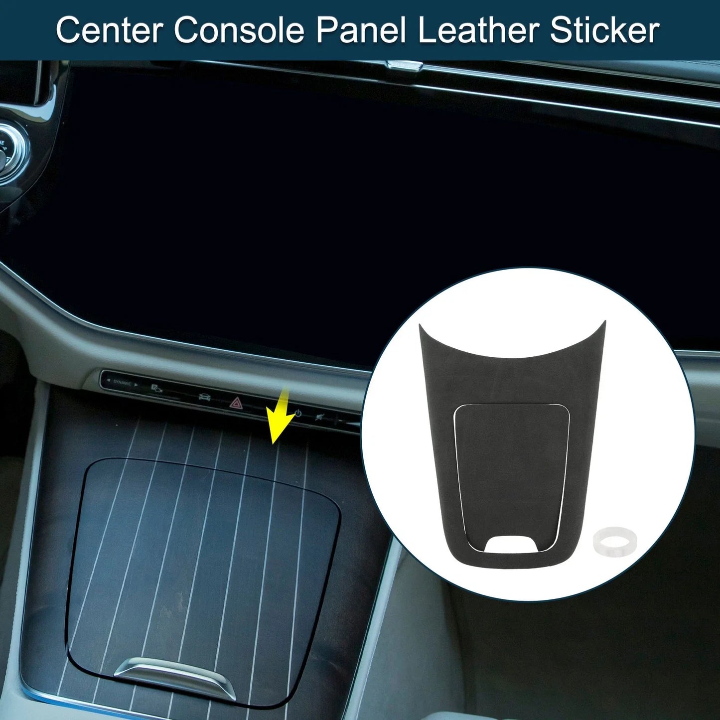Center Console Panel Sticker for Mercedes-Benz E-Class (2024) Matte Black 1 Set
