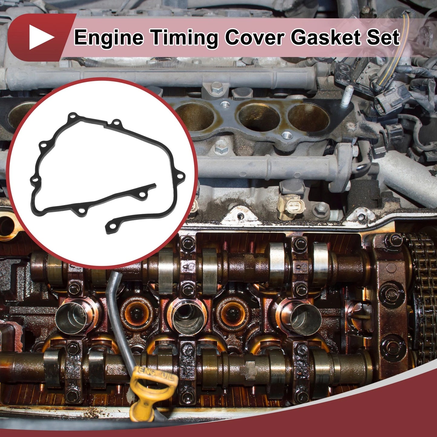 Engine Timing Cover Gasket Set No.13594AA052 for Subaru 2.2L 2.5L (1996–2006)