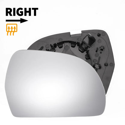 Right Side Heated White Mirror Glass for Skoda Octavia (2013–2020)