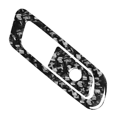 Red Carbon Fiber Door Lock Button Cover Trim for Audi TT TTRS (2008–2014)