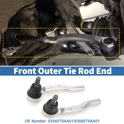 2 x Front Outer Tie Rod Ends for Honda CR-V (2012-2018)