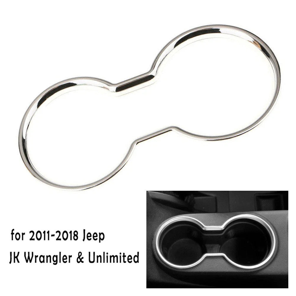 Cup Holder Trim / Silver Water / Chrome Cover Decoration for All Models (2011–2018)