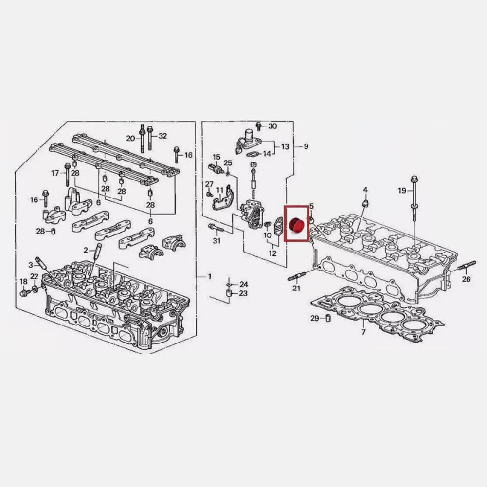 Blue Cam Shaft Seal Cap Plug for Honda Acura B/D/H/F Series B16 B18 B20