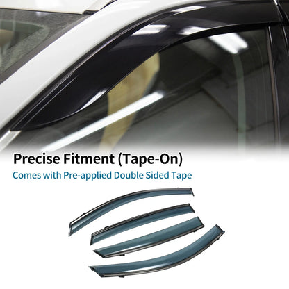 Window Deflectors for Honda Accord 2018-2022 Side Window Vent Visors Black 1 Set