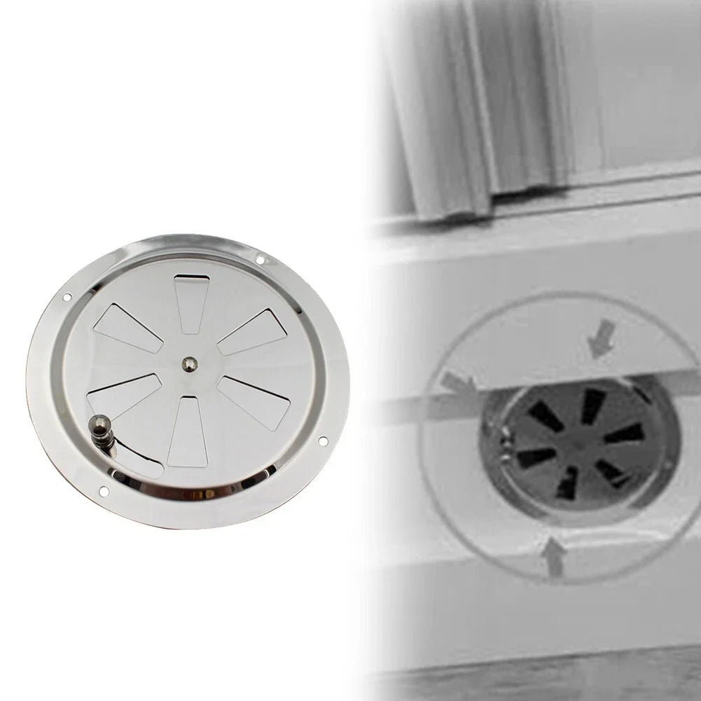 5 x Stainless Steel Marine Air Vent Butterfly Boat Round Louvered Vent for Boat