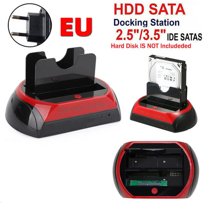2-Bay USB 2.0 to IDE/SATA External Hard Drive Docking Station for HDD