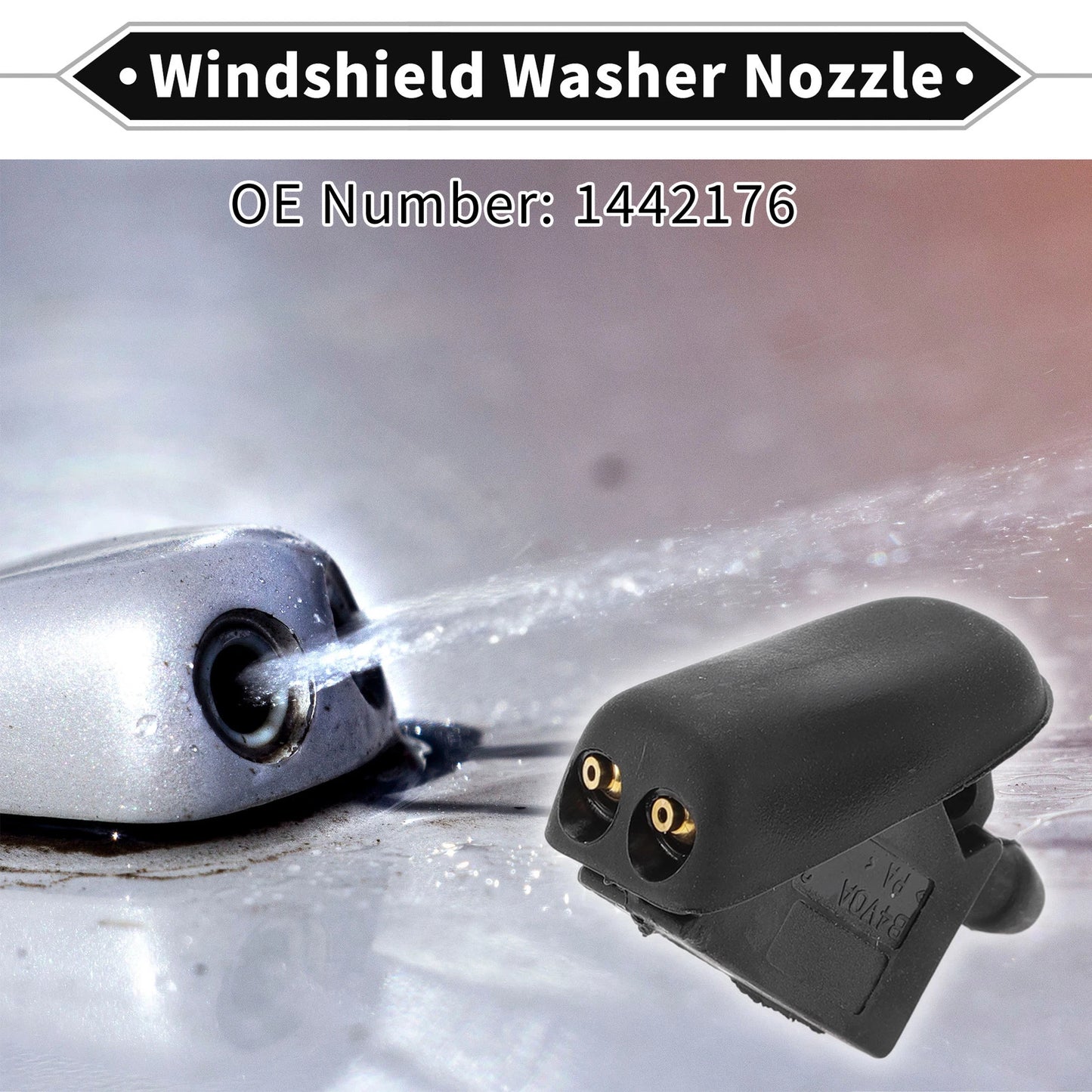 2 Pcs Windshield Washer Nozzle for Ford Fusion (2002–2012) No.1442176