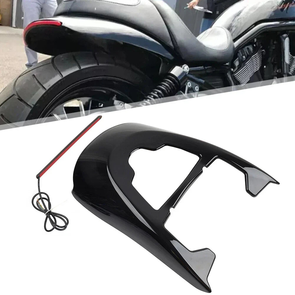 Vivid Black Rear Mudguard w/Smoke Light for Harley VRSCDX V-Rod (2002-2017)