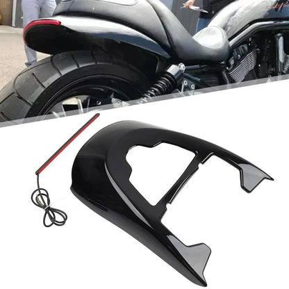 Vivid Black Rear Mudguard w/Smoke Light for Harley VRSCDX V-Rod (2002-2017)