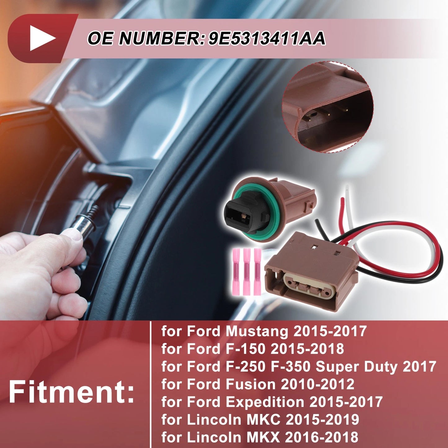 Parking Light Socket Wiring for Ford Mustang (2015–2017) No. 9E5313411AA