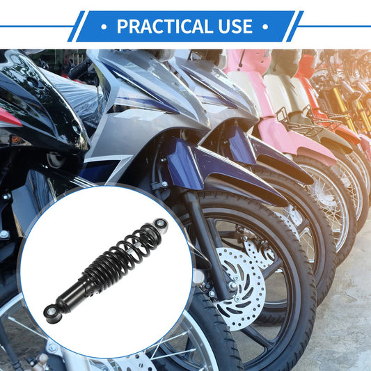 1 Pair Rear Suspension Shock 290mm for Universal Motorcycle Black