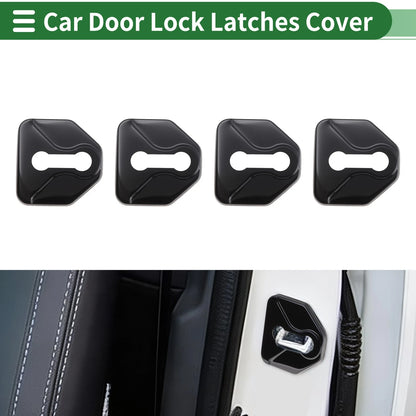 Set of 4 Car Door Lock Latches Cover for Subaru Forester (2004–2024) Metal Black