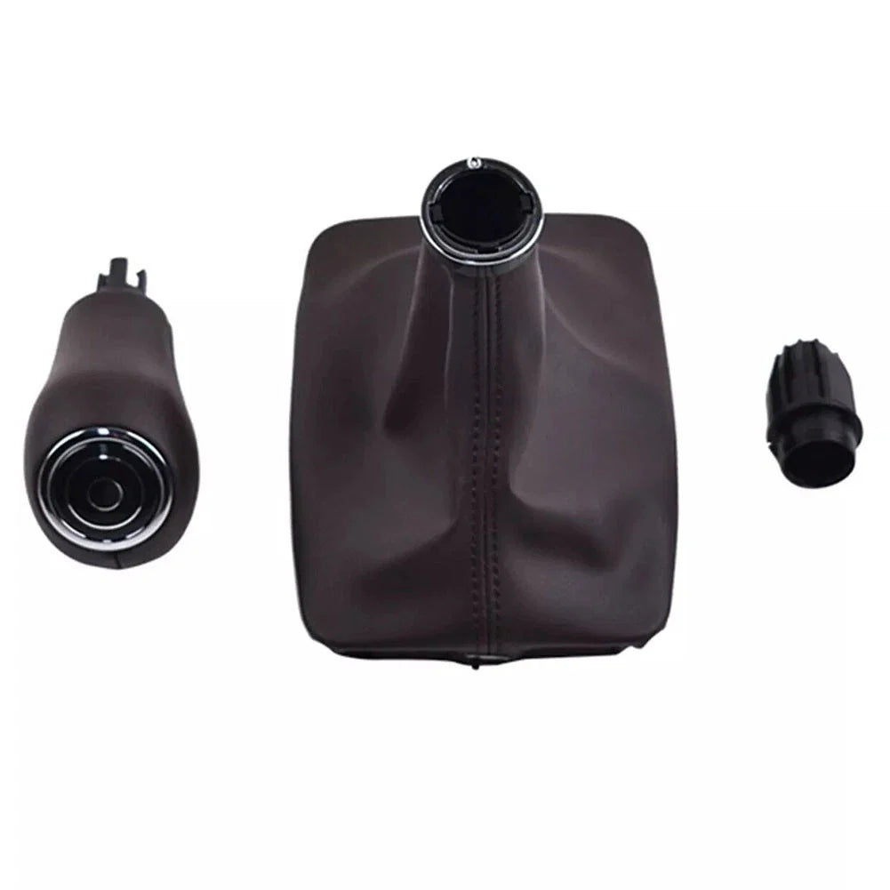 Mocha Color Gear Shift Knob and Boot Set for Mercedes C Class W204 (2007–2013)