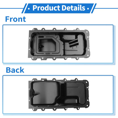 1 Pc Engine Oil Pan No.2L1Z6675BA for Ford Expedition (2002–2008) Iron Black