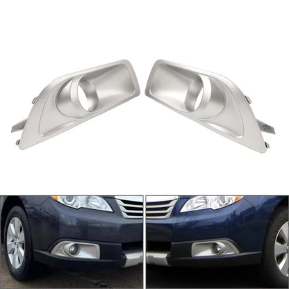 Front Bumper Fog Light Trim Bezel Cover Silver for Subaru Outback (2010–2012)