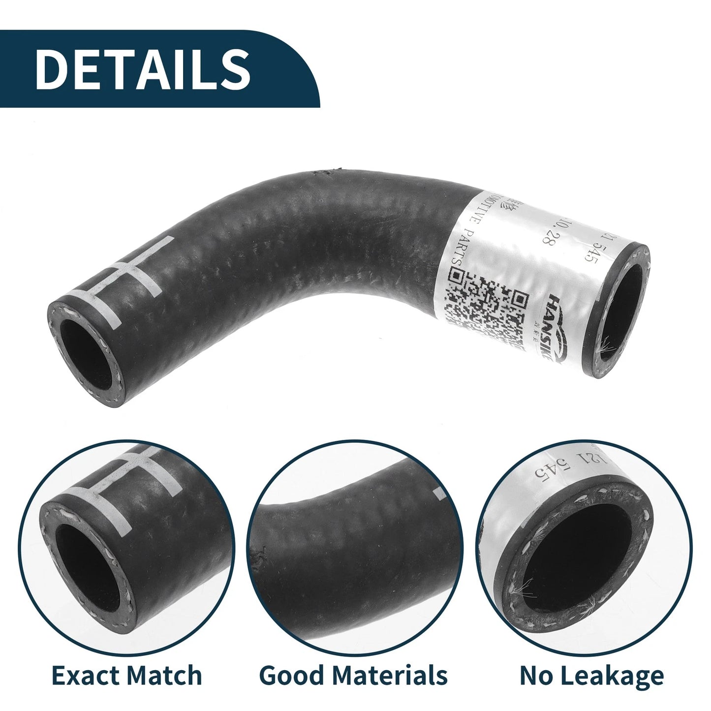 Radiator Hose Coolant Pipe for Audi A6 Quattro (2005–2011) No. 06E121545 Rubber Black