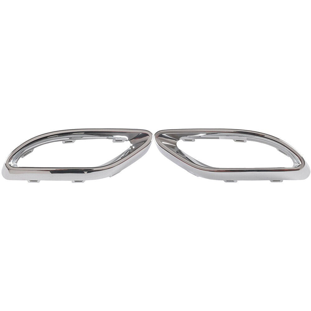 Set of 2 Chrome Bumper Trim for Mercedes-Benz A220 E400 E350 (2018–2022)