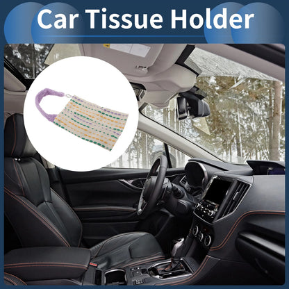 Tissue Holder for Car - Jacquard Color Woven Light Board (10.24"x6.69"x1.18") Purple