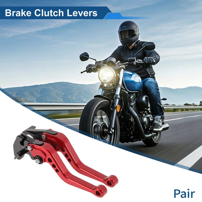 Adjustable Short Brake Clutch Levers for Suzuki GSXR600 (1997–2003) Solid Red