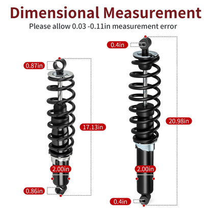 Front Rear Shock Absorbers for Polaris Scrambler 850 Sportsman XP 550 850 1000 (2010–2023)
