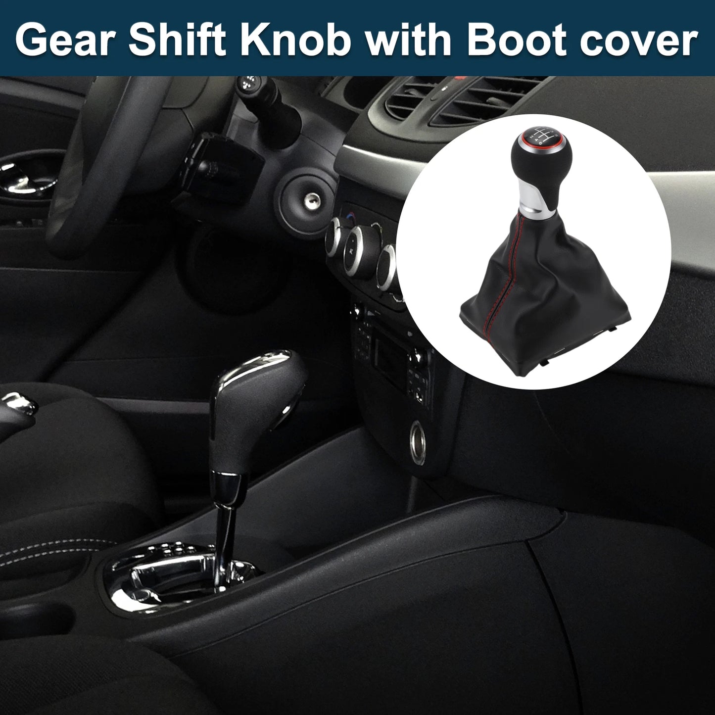 6 Speed Gear Shift Knob with Boot Cover No. 8K0863278H for Audi A5 (2007–2017)