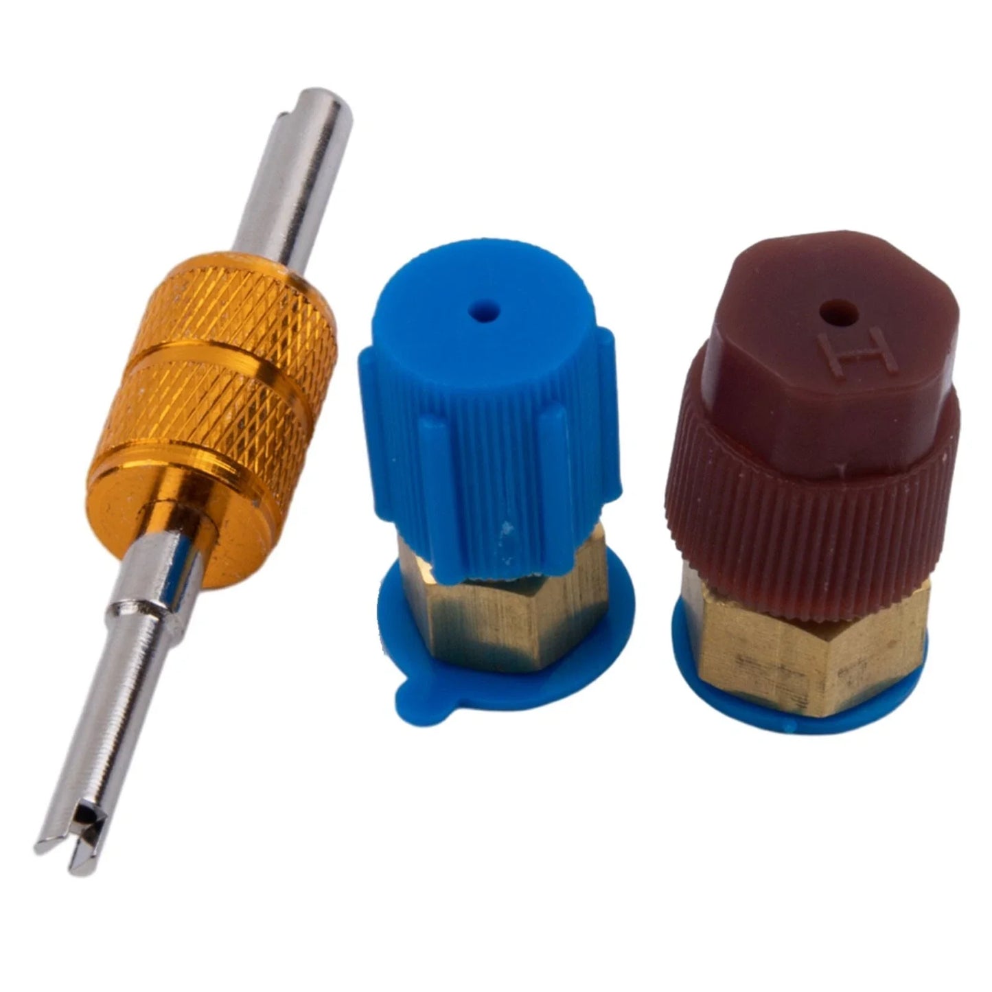 2 x Filling Valve Port Adapter Retrofit for R134A A/C