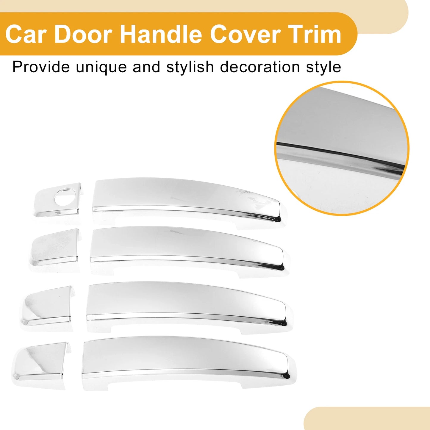 Car Door Handle Cover Trim for Chevrolet Cruze Camaro Aveo  Silver Tone