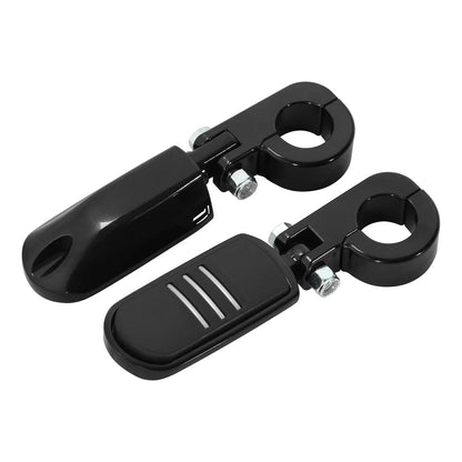 1.25" Black Pegstreamliner Highway Engine Guard Footpegs for Harley