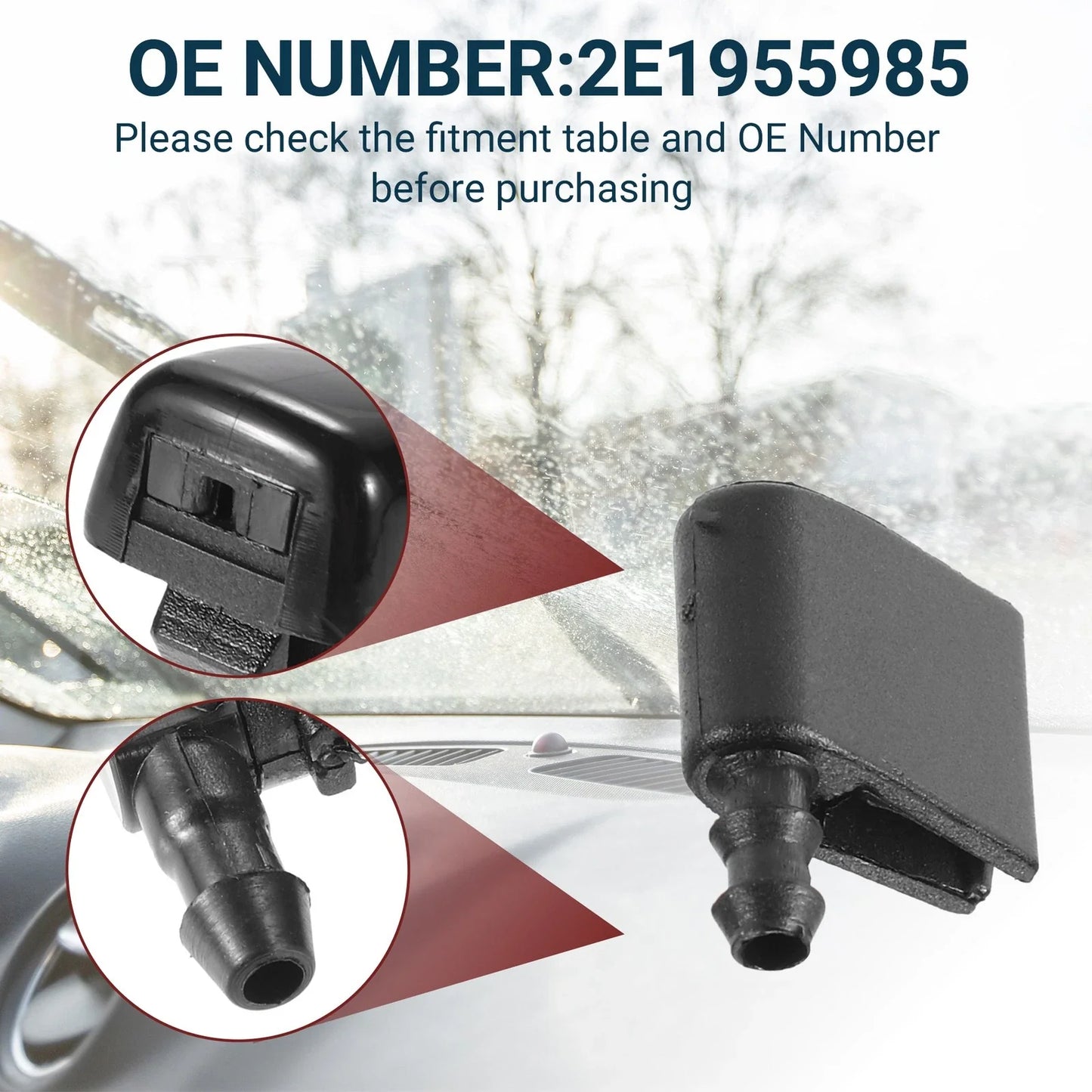 Windshield Washer Nozzle Set for Mercedes-Benz