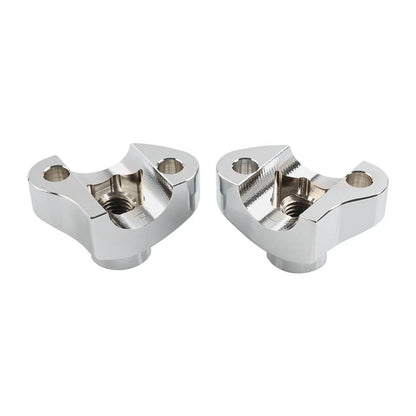 1" CNC Handlebar Risers w/Mount Screws Chrome for Harley Davidson