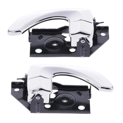 Door Handle Inner 4x Chrome for Hyundai Santa Fe (2000–2005)